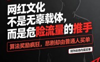 别洗了！网红文化本就是危险行为的流量帮凶